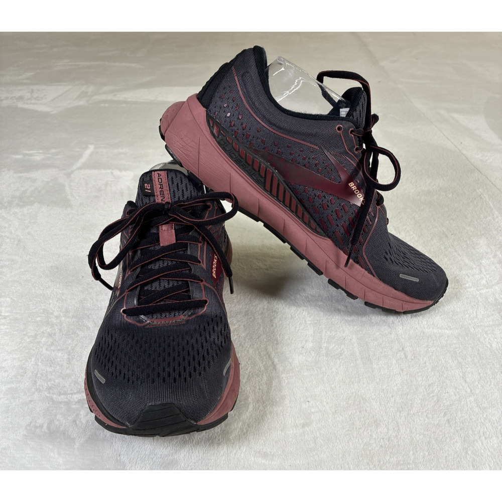 Brooks Adrenaline 21 Women's Size 10.5 B Running Shoes Black Nocturne Charity